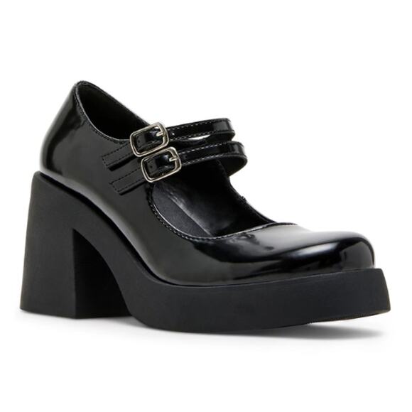 Madden Girl Shoes - Madden GIrl Lonniie Platform Block-Heel Mary Jane Pumps Black NEW 8